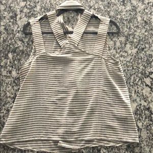 BCBGeneration Striped Top - super cute back detail